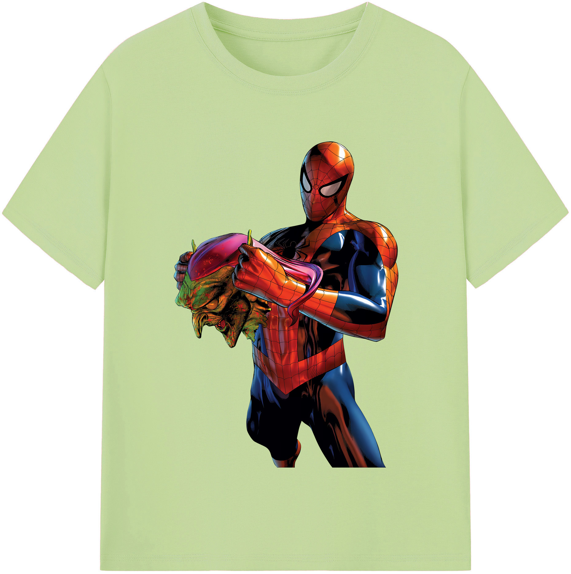 （画像用） Spider Man スパイダーマン 綿100％半袖Tシャツ（フロントプリント）
